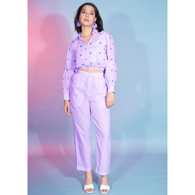 2 Pc Lavender Readymade Viscose Kurti Set - JD986588527