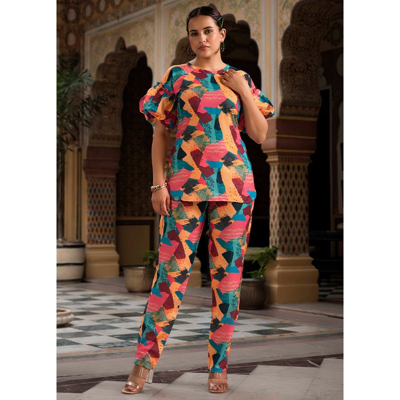 2 Pc Multicolor Readymade Silk Kurti Set - JD986588508