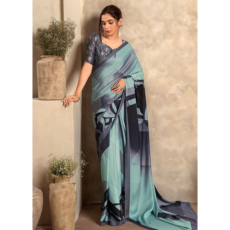 Multicolor Silk Saree With Blouse Piece - JD986588297
