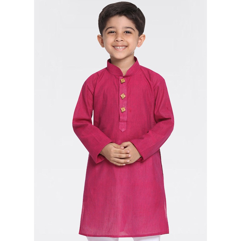 Magenta Cotton Kurta - JD986588059
