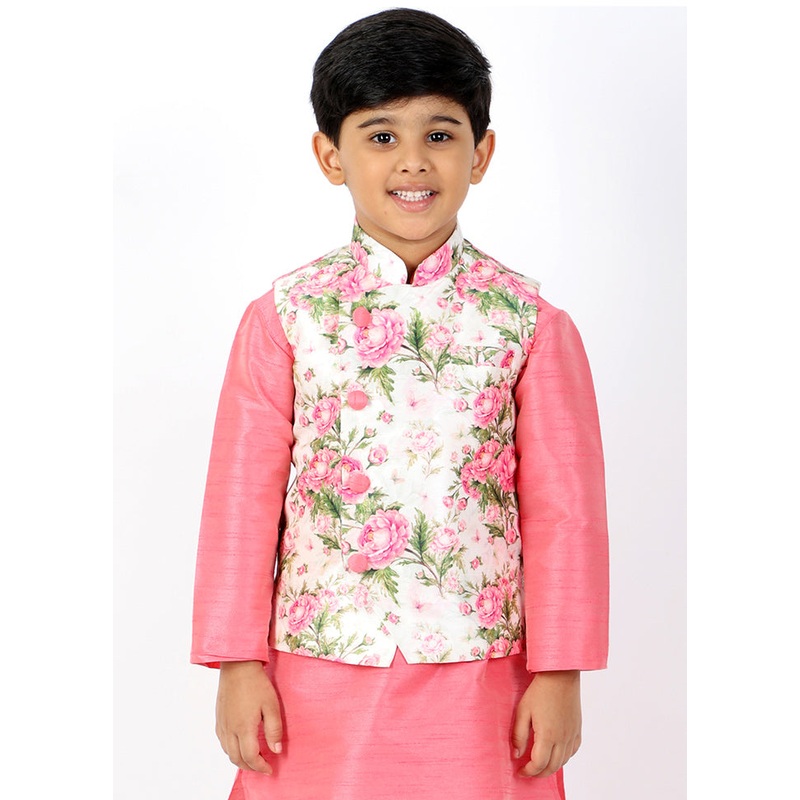 Pink Silk Ethnic Jacket - JD986587985