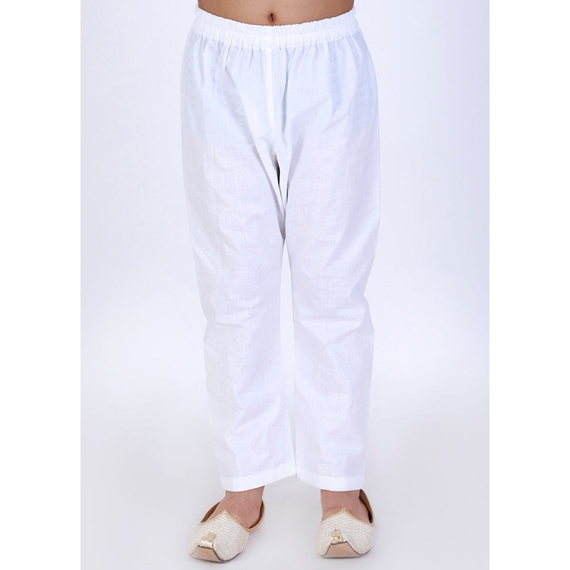 White Ready To Wear Silk Pant - JD986587957