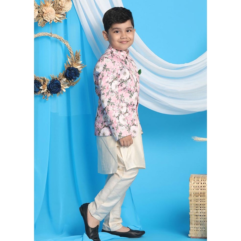 3 Pc Cream Viscose Ethnic Wear Set - JD986587826