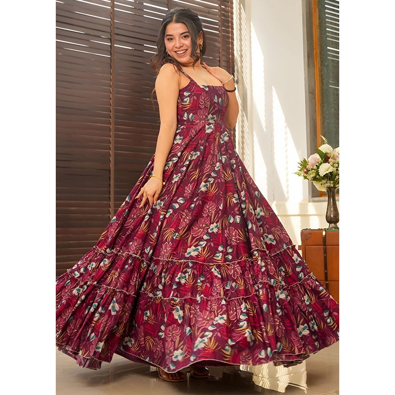 Multicolor Readymade Rayon Indian Dress - JD986587164