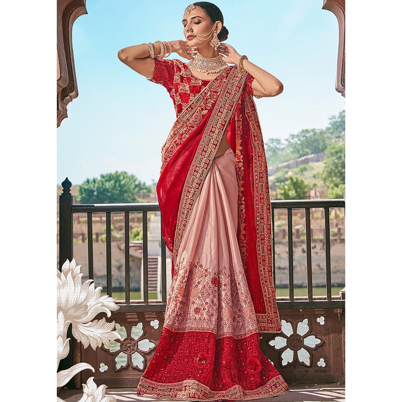 Maroon Silk Saree With Blouse Piece - JD986586866