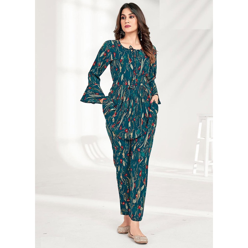 2 Pc Rama Readymade Rayon Coord Set - JD986585730