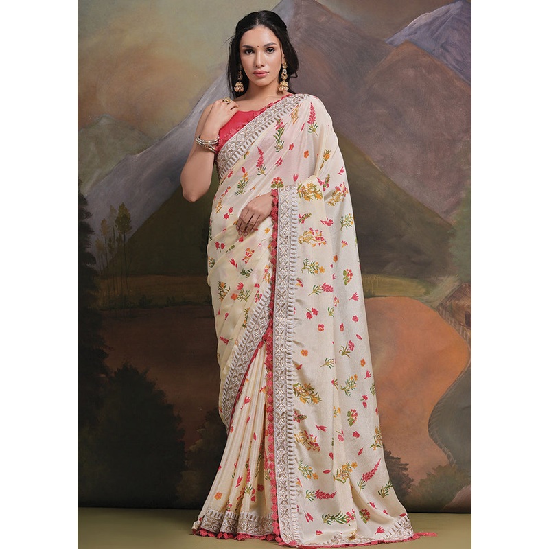 Yellow Silk Saree With Blouse Piece - JD986585793