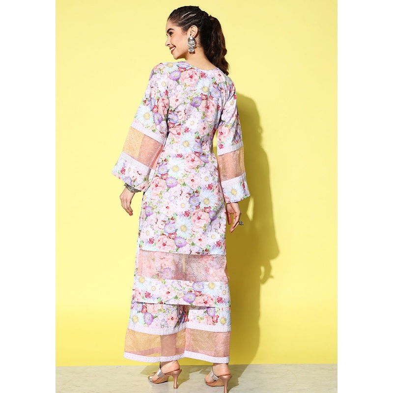 2 Pc Lavender Readymade Rayon Kurti Set - JD986585283