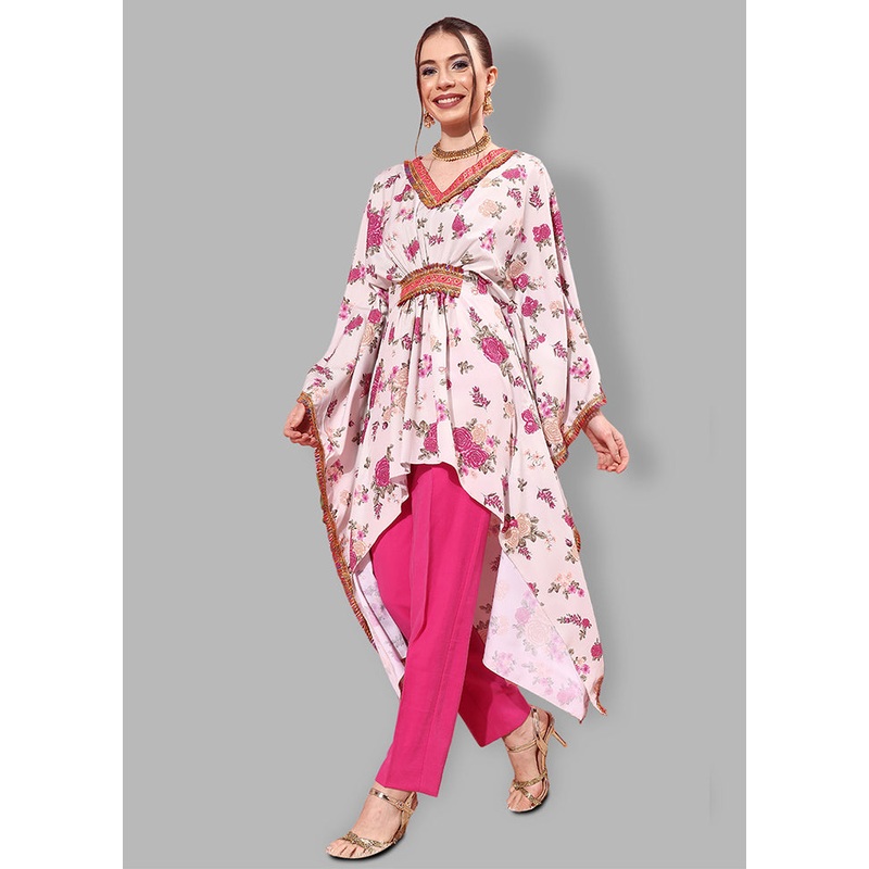 Beige Readymade Silk Kurti - JD986585343