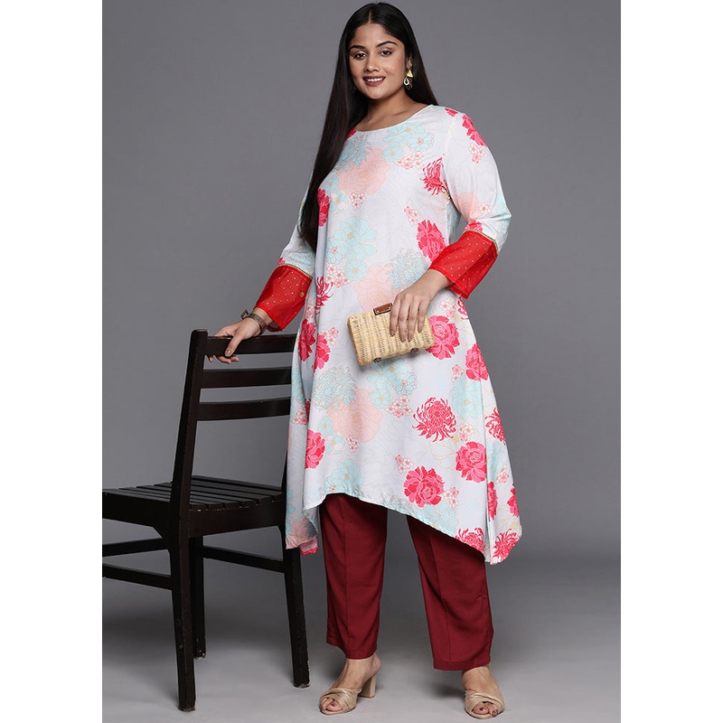 Sea Green Readymade Silk Kaftan - JD986585271