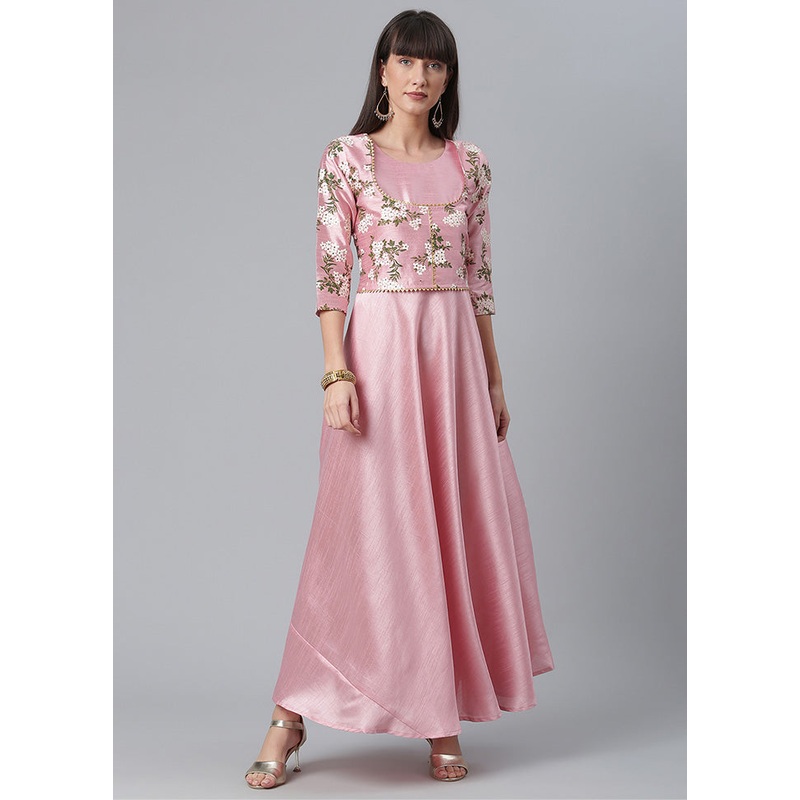 Pink Readymade Printed Kurti - JD986585164