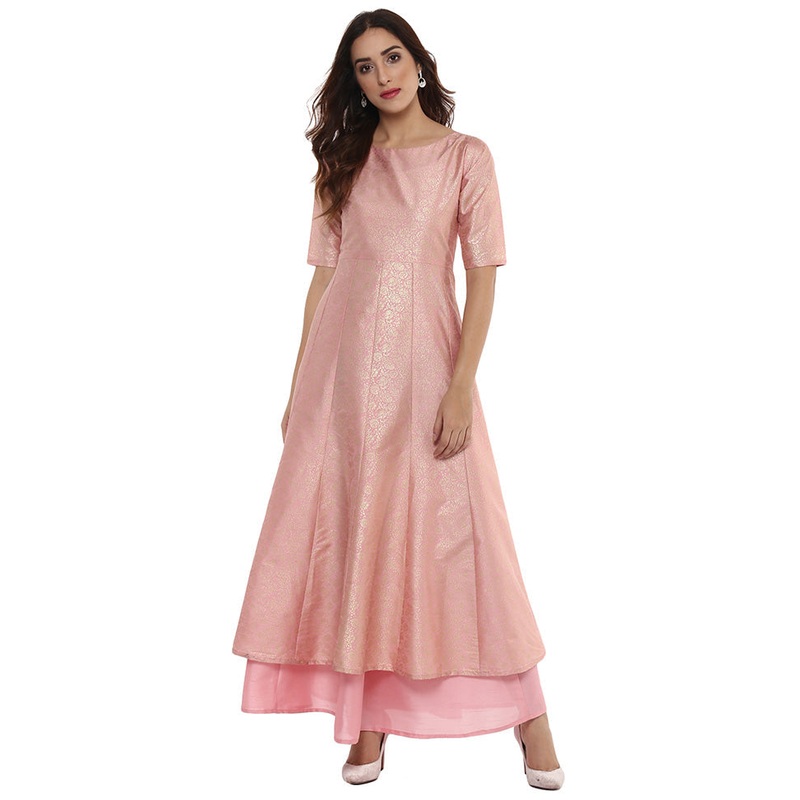 Pink Readymade Printed Kurti - JD986585168