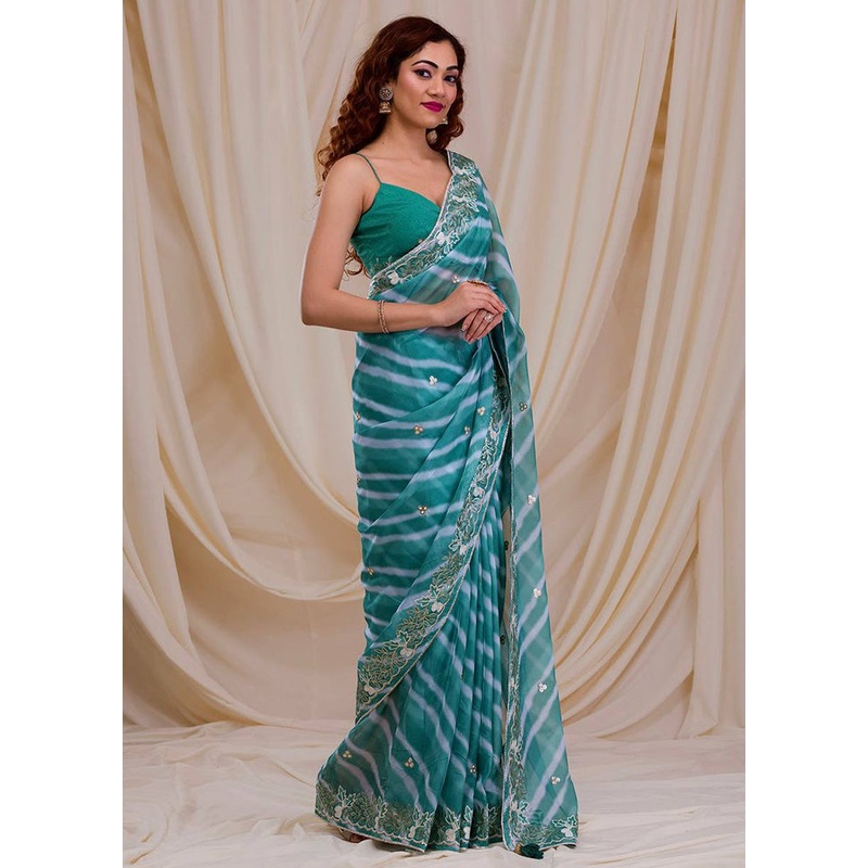 Rama Georgette Saree With Blouse Piece - JD986584935