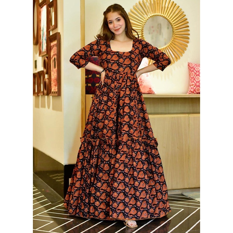 Brown Readymade Cotton Kurti - JD986584677