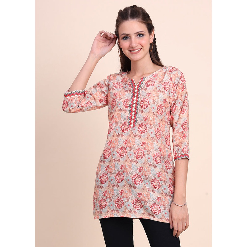 Multicolor Readymade Cotton Short Kurti - JD986584567