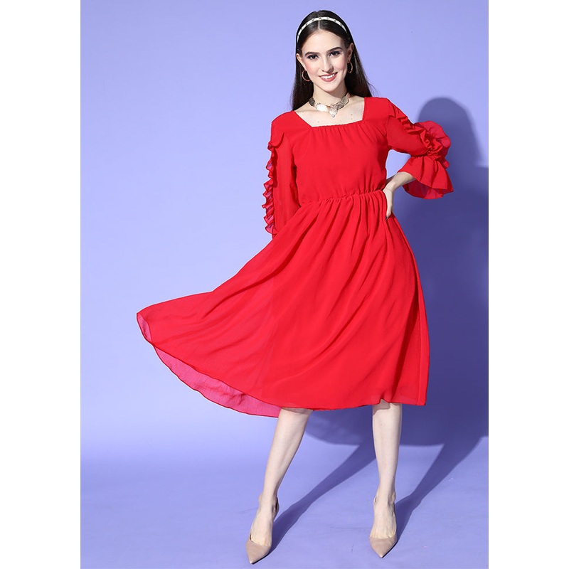 Multicolor Readymade Silk Indian Dress - JD986584566