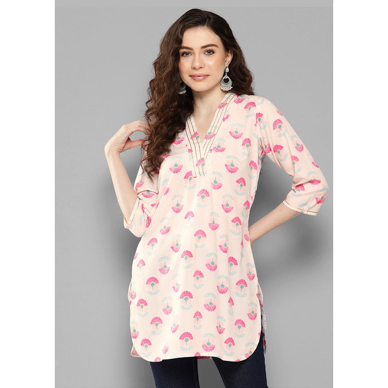 Off White Readymade Silk Tunic - JD986584538