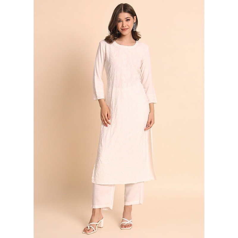 Pink Readymade Rayon Kurti - JD986584487