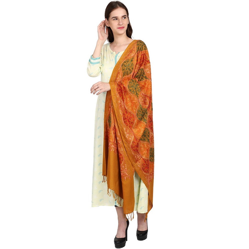 Blue Zari Woven Ethnic Dupatta - JD986583866