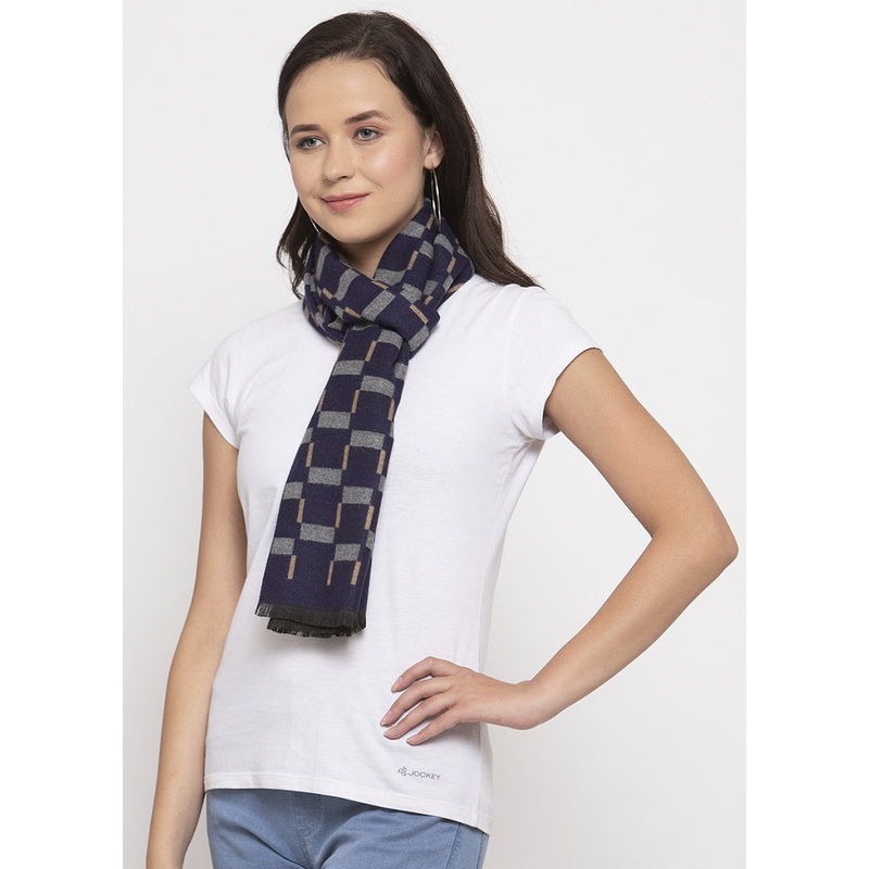 Indigo Blue Zari Woven Ethnic Dupatta - JD986583880