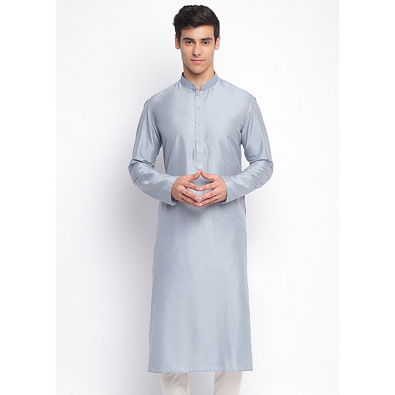 Livid Solid Dupion Silk Kurta - JD986583933