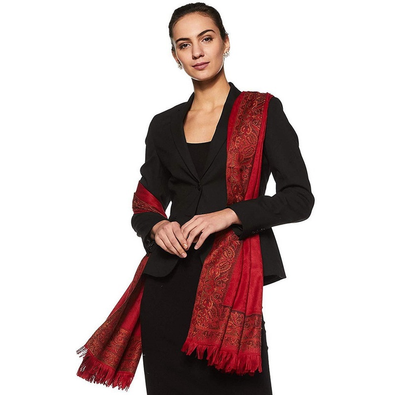 Rani Pink Zari Woven Ethnic Dupatta - JD986583855
