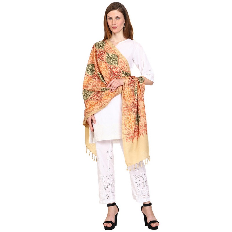 Rani Pink Zari Woven Ethnic Dupatta - JD986583859