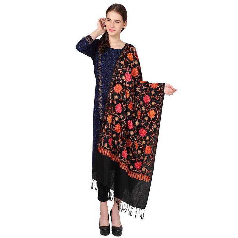 Rani Pink Zari Woven Ethnic Dupatta - JD986583871