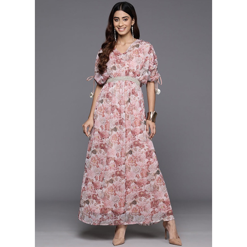 Brown Readymade Blended Silk Kurti - JD986583613