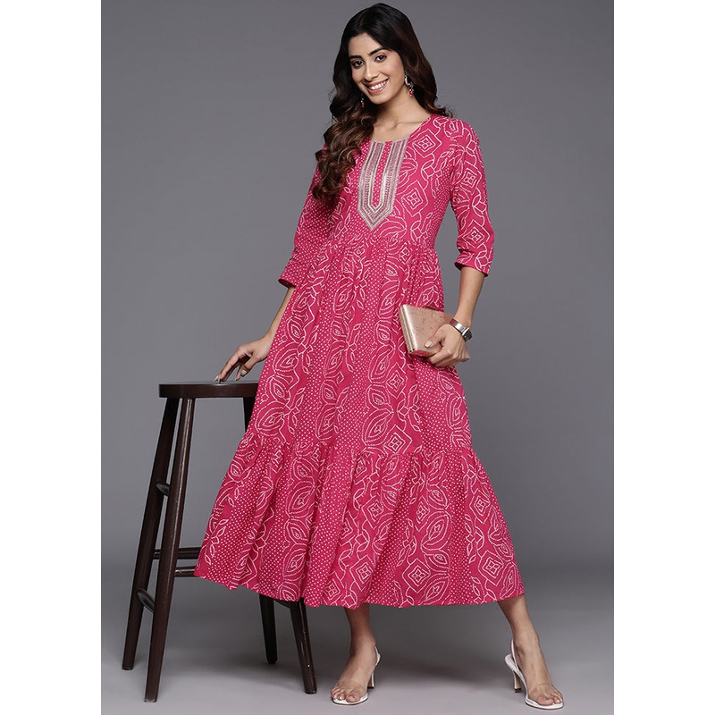 Pink Readymade Cotton Kurti - JD986583600