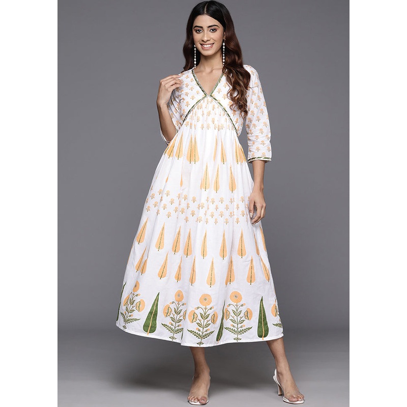 White Readymade Cotton Kurti - JD986583593