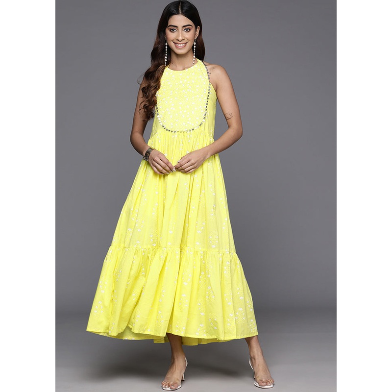 Yellow Readymade Cotton Kurti - JD986583587