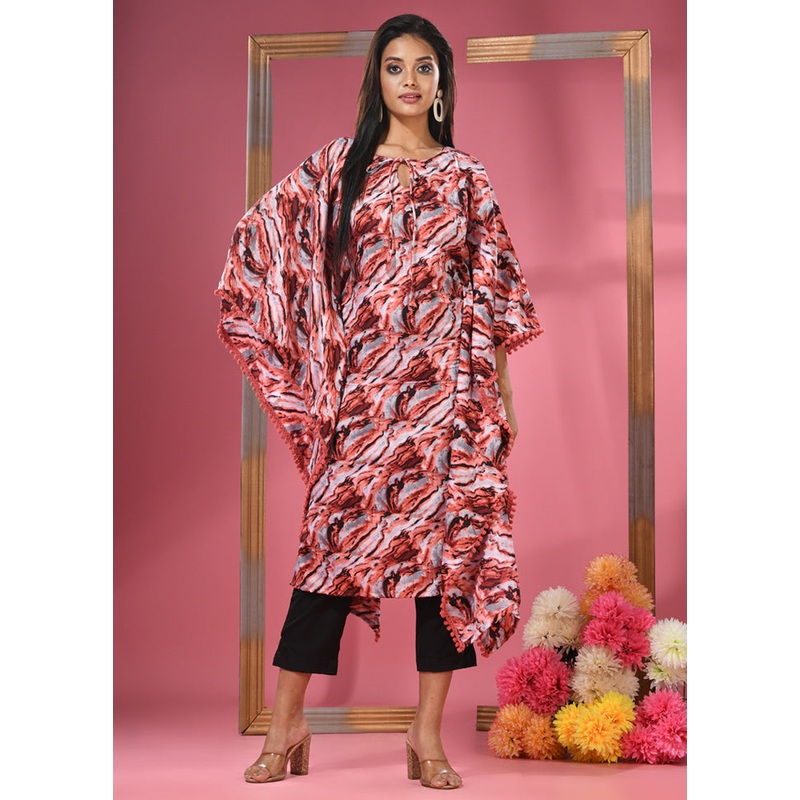 2 Pc Multicolor Readymade Silk Kurti Set - JD986583435