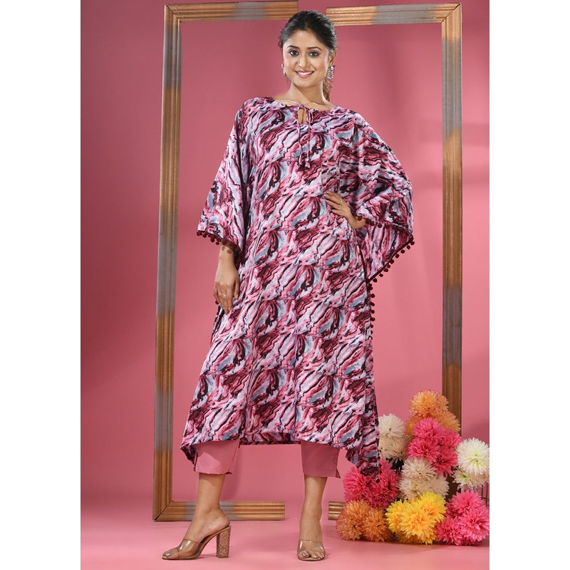 2 Pc Multicolor Readymade Silk Kurti Set - JD986583436