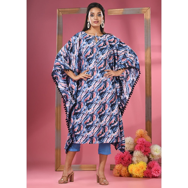 2 Pc Multicolor Readymade Silk Kurti Set - JD986583437