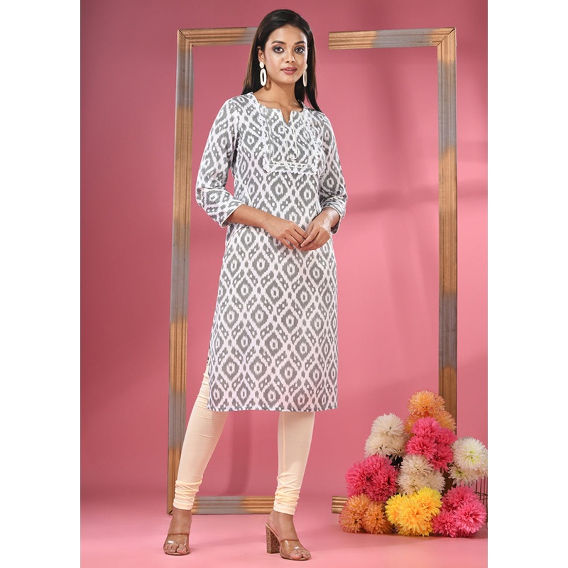 Black Readymade Cotton Kurti - JD986583397