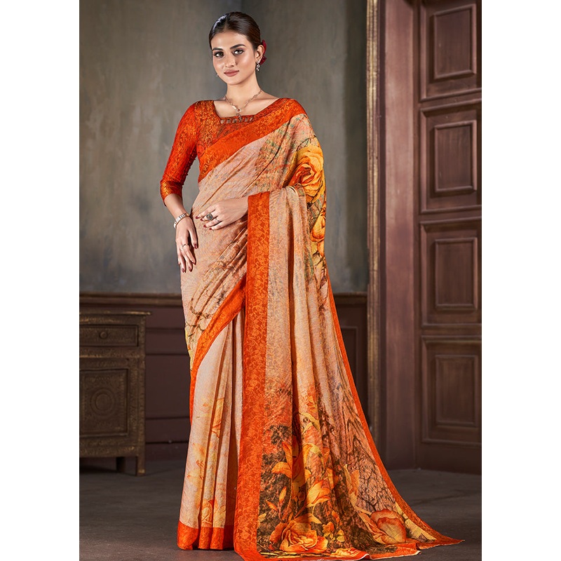 Multicolor Dupion Silk Saree With Blouse Piece - JD986583523