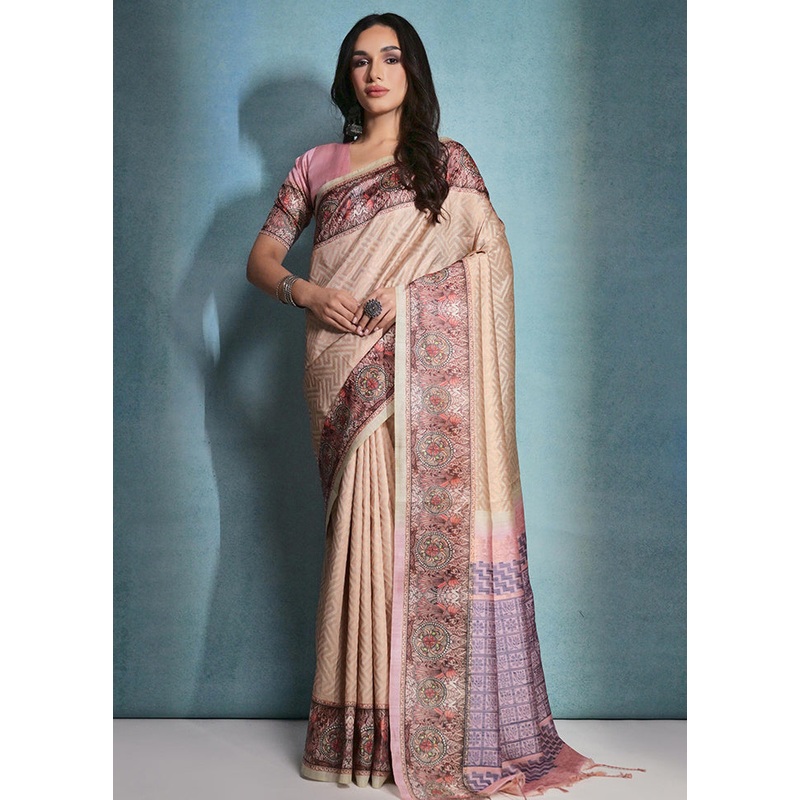 Yellow Dupion Silk Saree With Blouse Piece - JD986583507