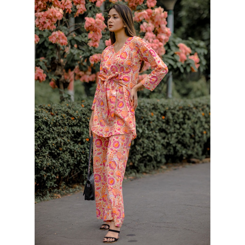 2 Pc Black Readymade Cotton Top Set - JD986583177