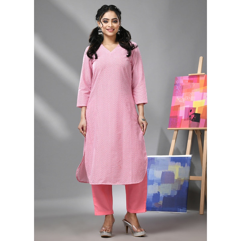 2 Pc White Readymade Cotton Kurti Set - JD986583333