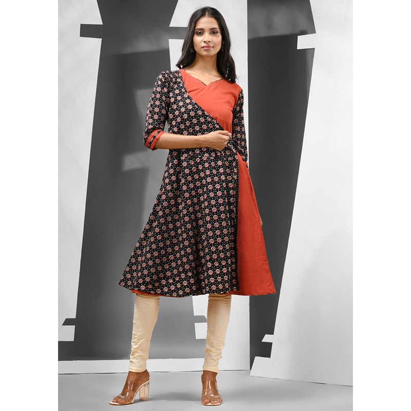 Red Readymade Cotton Kurti - JD986583193