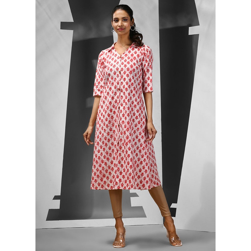 White Readymade Cotton Kurti - JD986583185