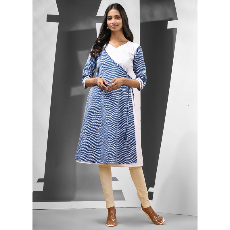 White Readymade Cotton Kurti - JD986583187