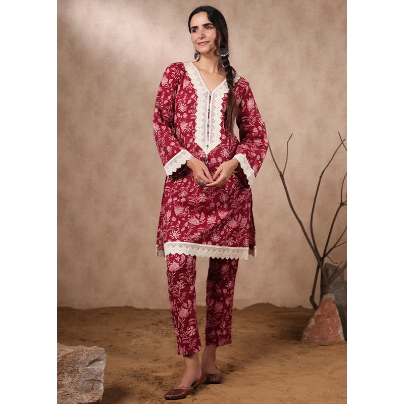 2 Pc Rani Pure Readymade Cotton Top Set - JD986583163