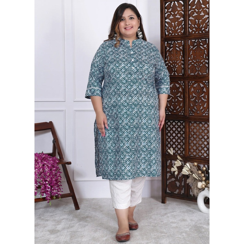 Multicolor Pure Readymade Cotton Long Kurti - JD986582752