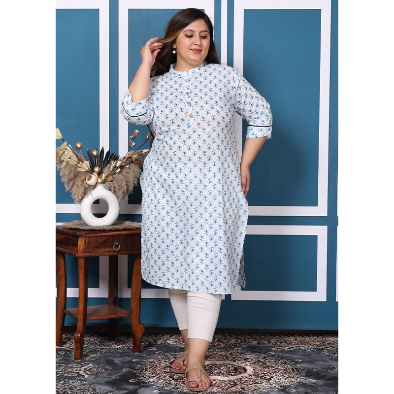 Multicolor Pure Readymade Cotton Long Kurti - JD986582755