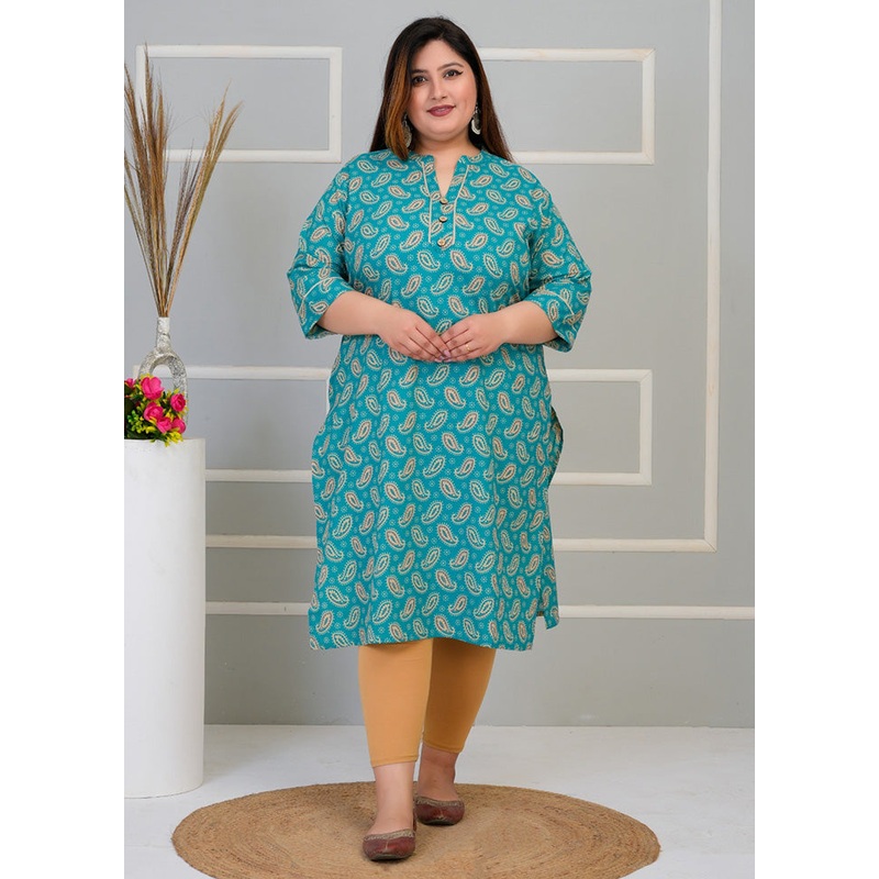 Multicolor Pure Readymade Cotton Long Kurti - JD986582758