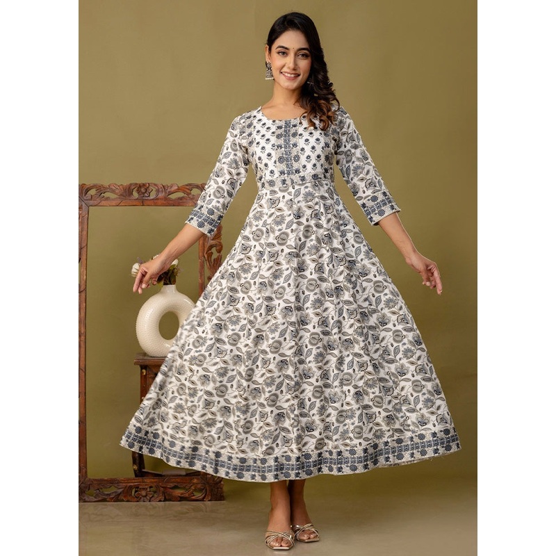 Multicolor Readymade Rayon Indian Dress - JD986582742