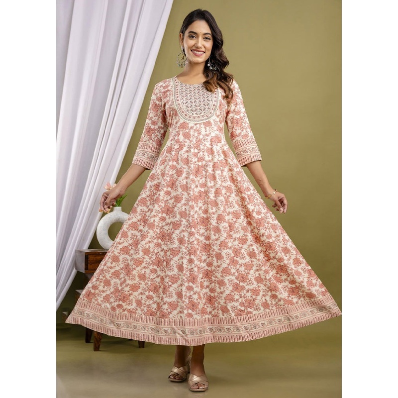 Multicolor Readymade Rayon Indian Dress - JD986582746