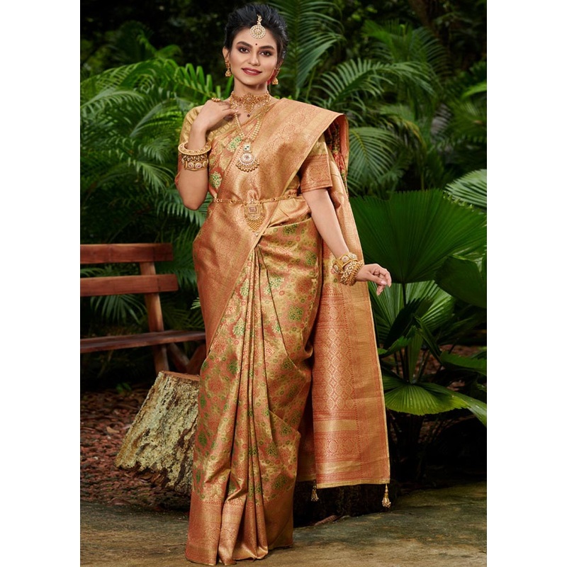 Red South Silk Saree With Blouse Piece - JD986581192